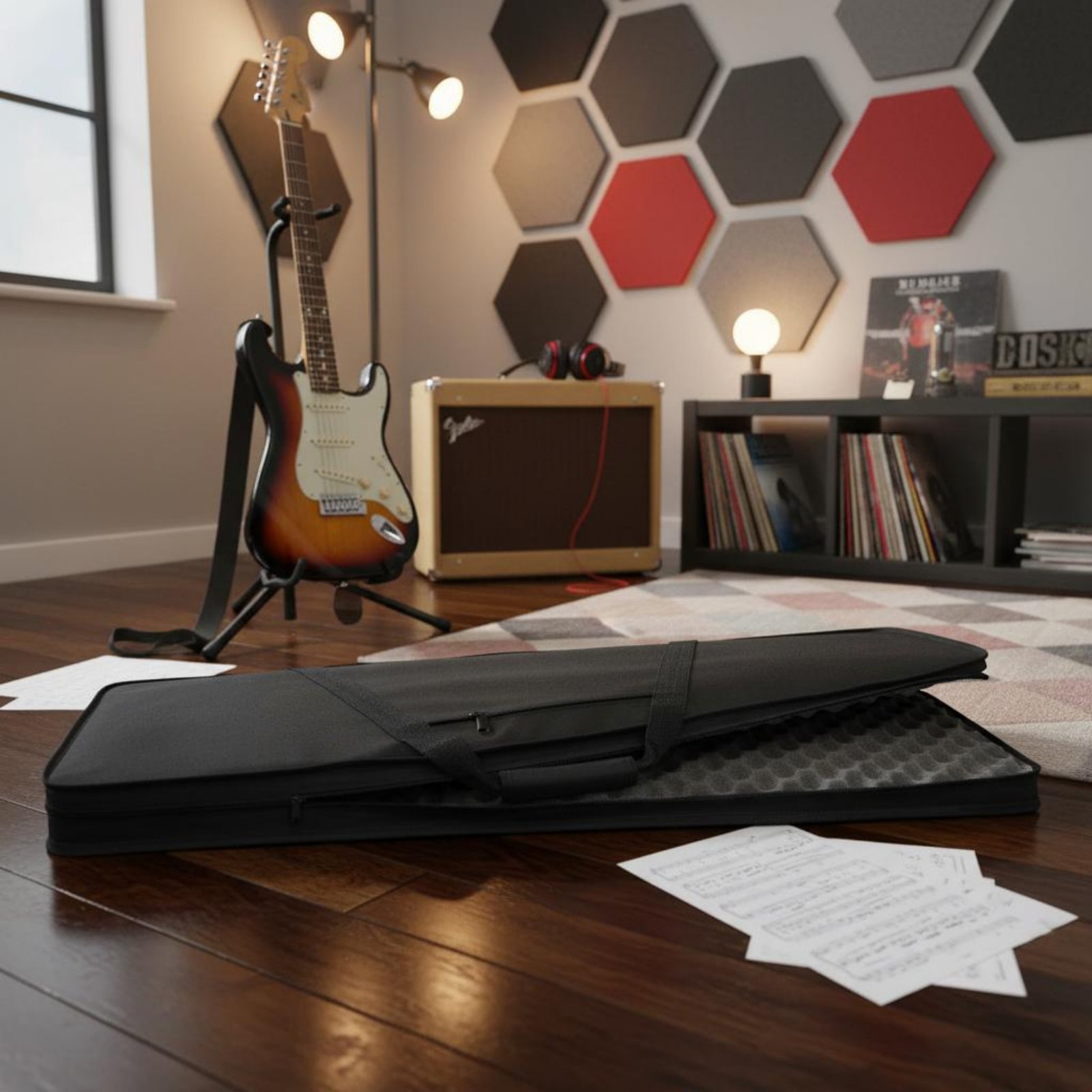 Musical Instrument Guitar - Estojo de Guitarra Leve em Espuma,