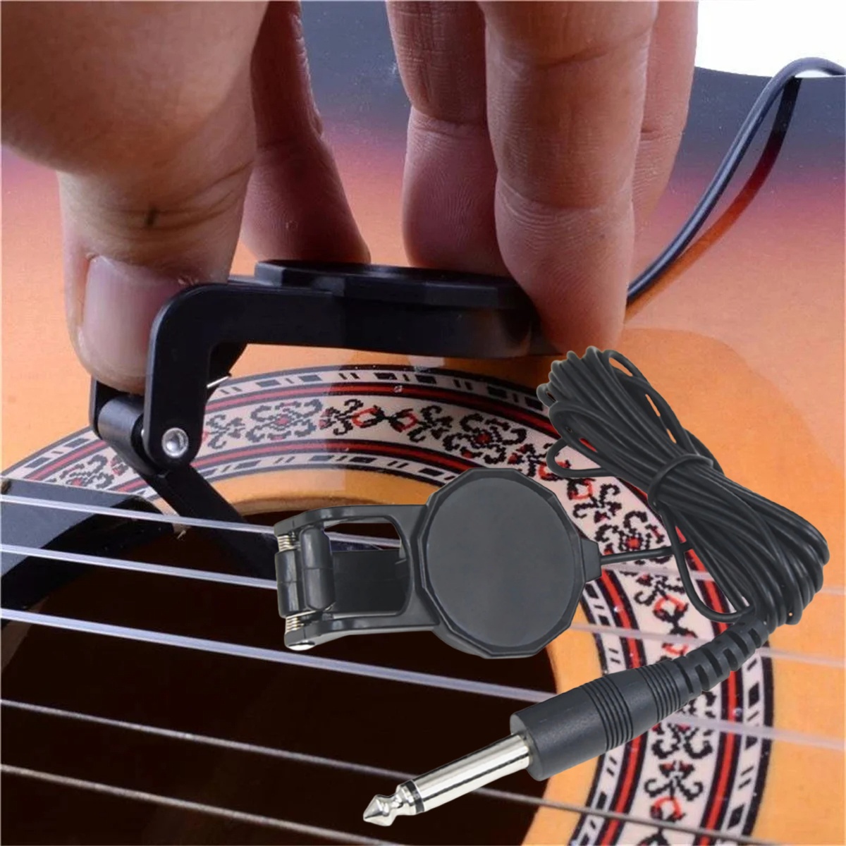 Musical Instrument Guitar - Captador de áudio com clipe/transdutor de