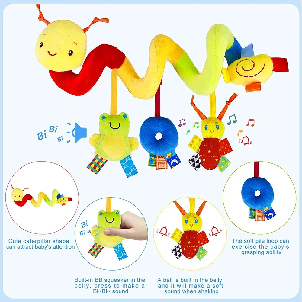 Musical Instrument Rattle - Espiral carrinho de brinquedo brinquedos recém-nascidos