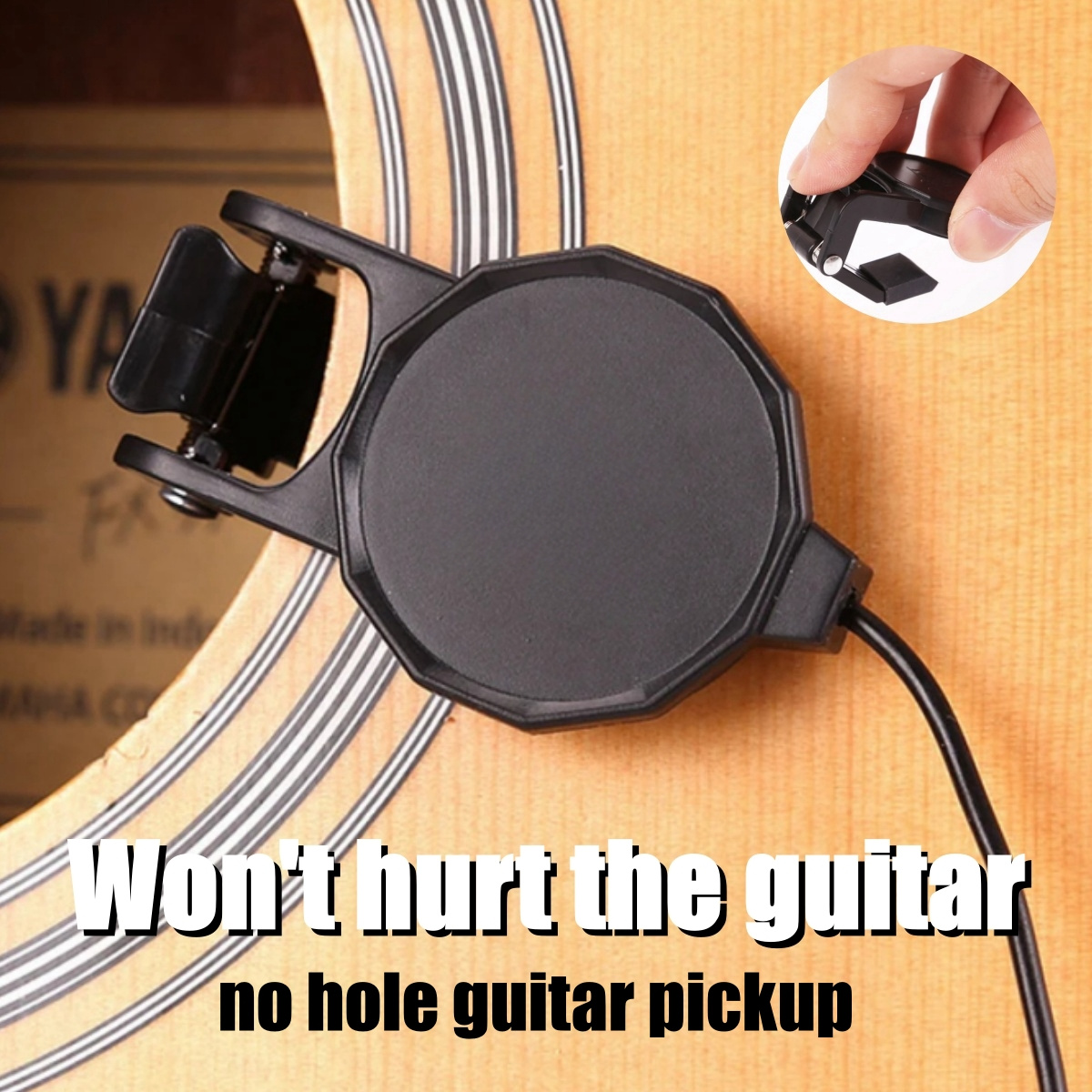 Musical Instrument Guitar - Captador de áudio com clipe para