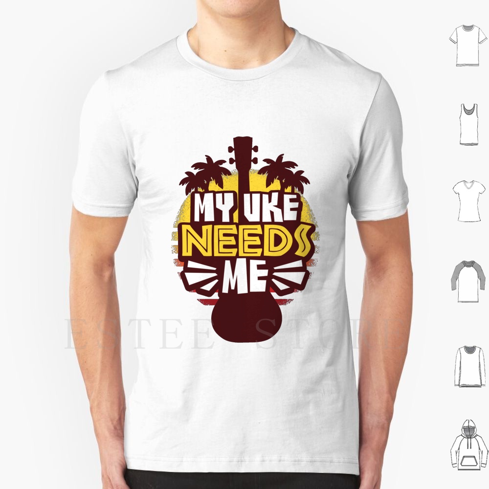 Musical Instrument Hawaii - Ukulele t camisa diy tamanho grande