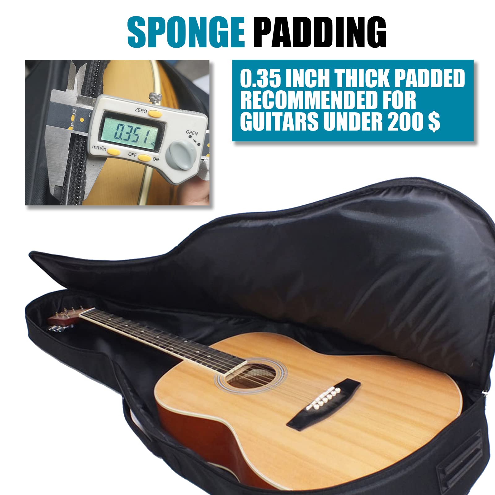 Acoustic Guitar Gig Bag 41 Inc - Musical Instrument Bag avaliação e preço