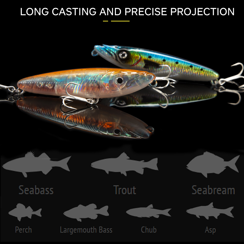 D1-Floating Stickbaits para Ba - Rain Stick Percussion avaliação e preço