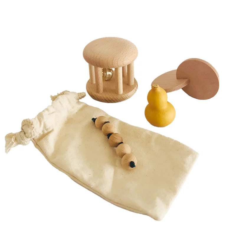 Montessori madeira agarrando c - Musical Instrument Rattle avaliação e preço