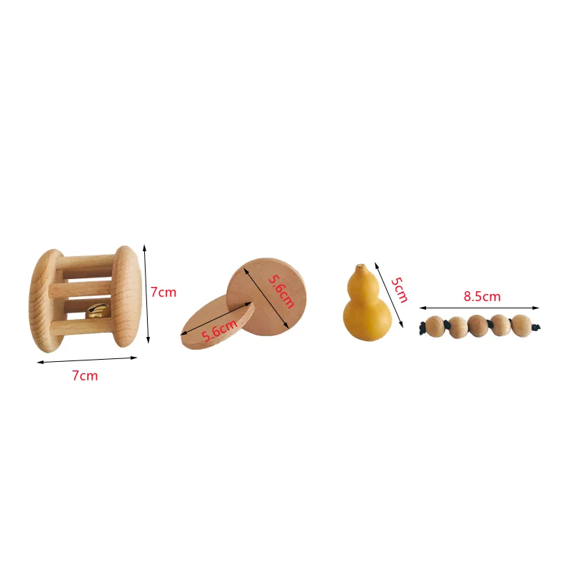 Montessori madeira agarrando c - Musical Instrument Rattle avaliação e preço