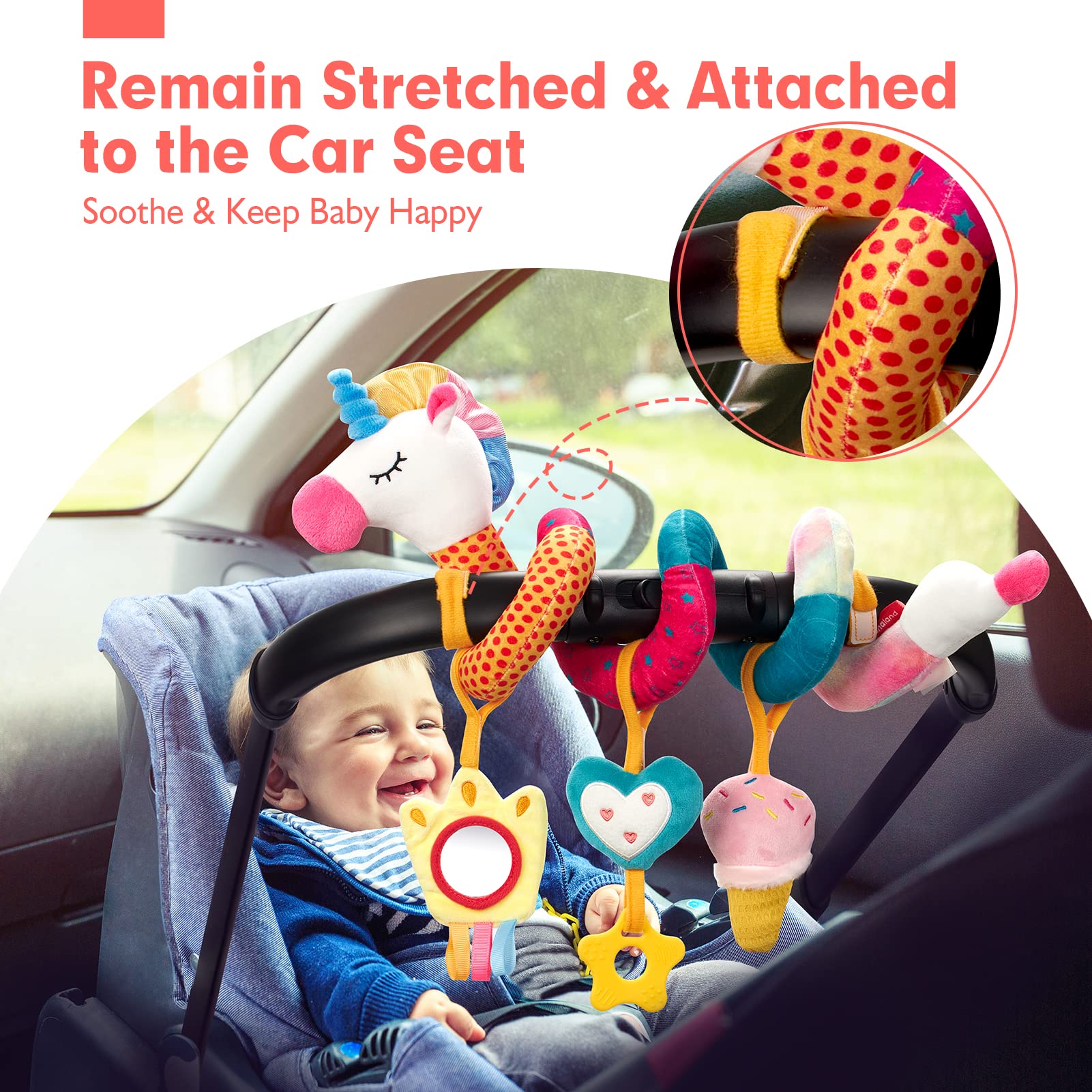 Assento de carro brinquedos pa - Musical Instrument Rattle avaliação e preço