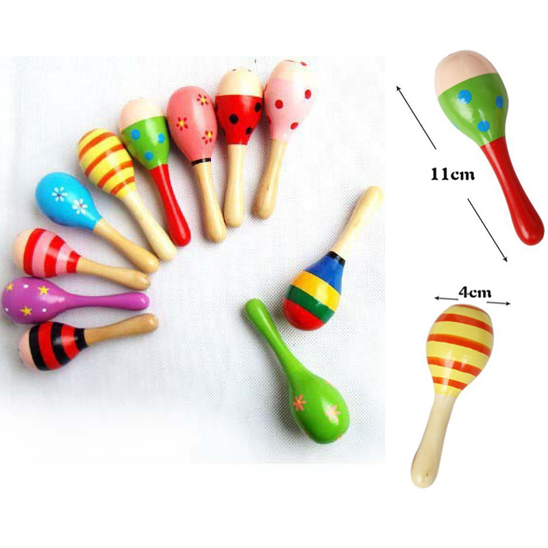 Chocalhos pequenos de madeira  - Musical Instrument Rattle avaliação e preço