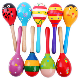 Chocalhos pequenos de madeira  - Musical Instrument Rattle avaliação e preço